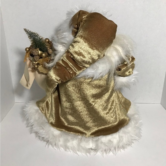The Ganz Cottage Vintage Gold Santa Claus 12" Holiday Christmas Decor - Picture 4 of 10